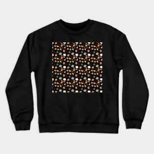 Halloween Pumpkins and Gold Leaf Pattern Crewneck Sweatshirt